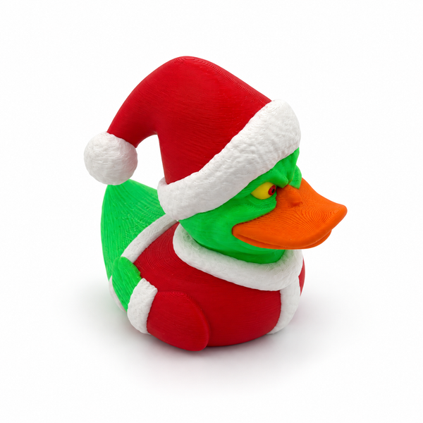 Grinch Santa collectible duck