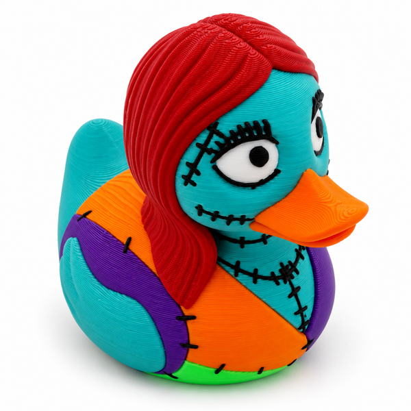 Large Sally collectible duck on white
