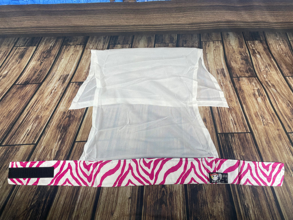 Pink Zebra w/White Mesh
